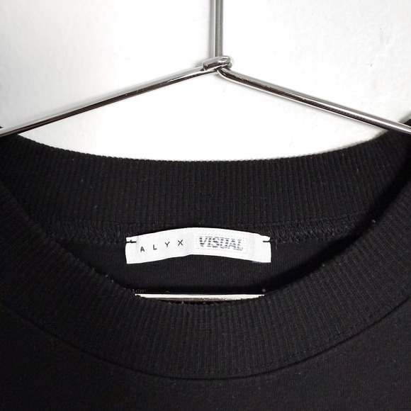 ALYX Visual Black Graphic Print Medium Crewneck Sweatshirt Menswear Designer Top - Picture 3 of 6